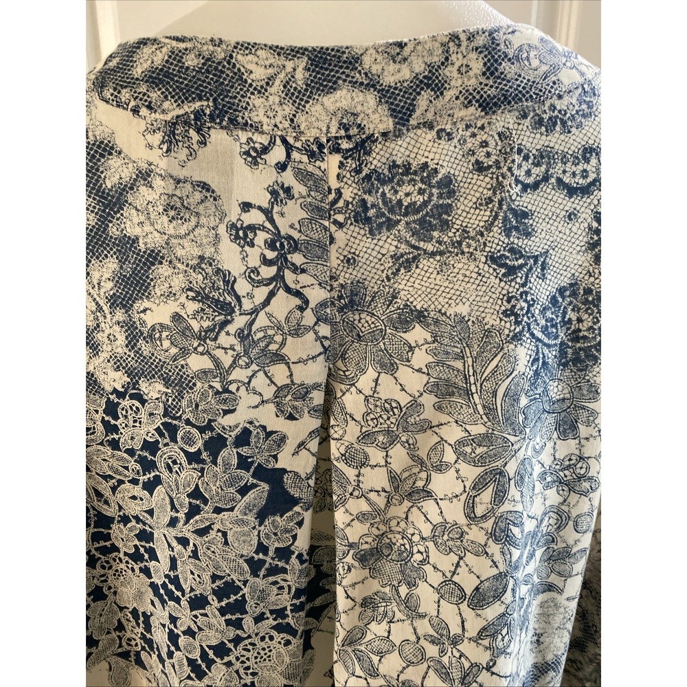 Lemon Grass Studio Square Neck Button Up Shirt Si… - image 7